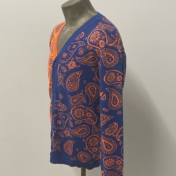 Lavane cardigan sweater paisley button front modern fit - Picture 2 of 3